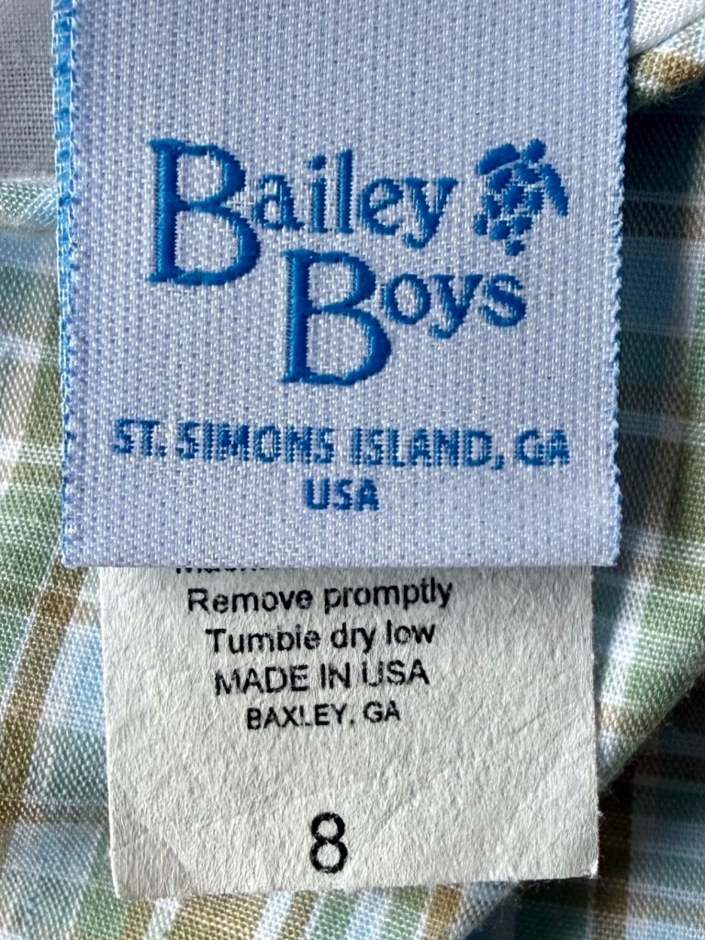 Bailey Boys Size 8 Girls Plaid Dress Sage Green Gold Vintage Prep Ruffled Sash - Picture 4 of 11